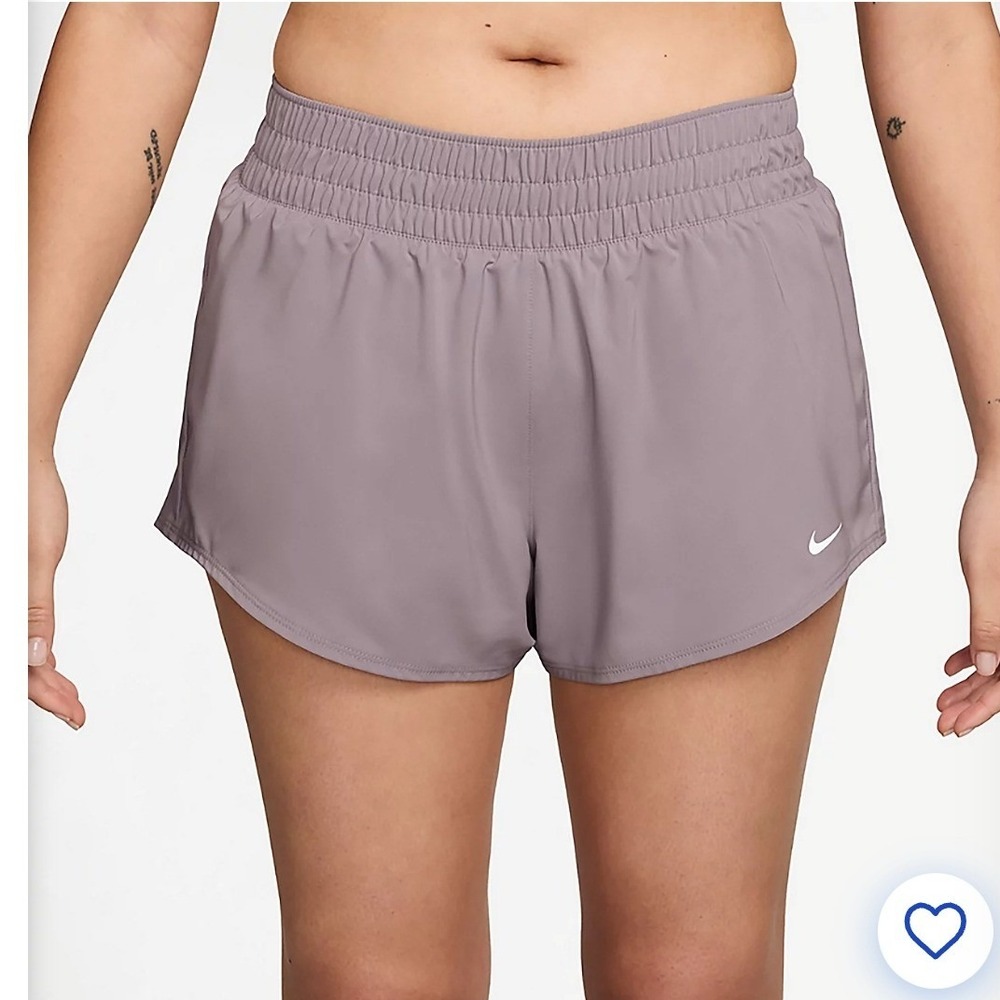 Nike Women's One Dri-FIT Mid-Rise Shorts 3in lt violet ore sz small H99 - Picture 1 of 7